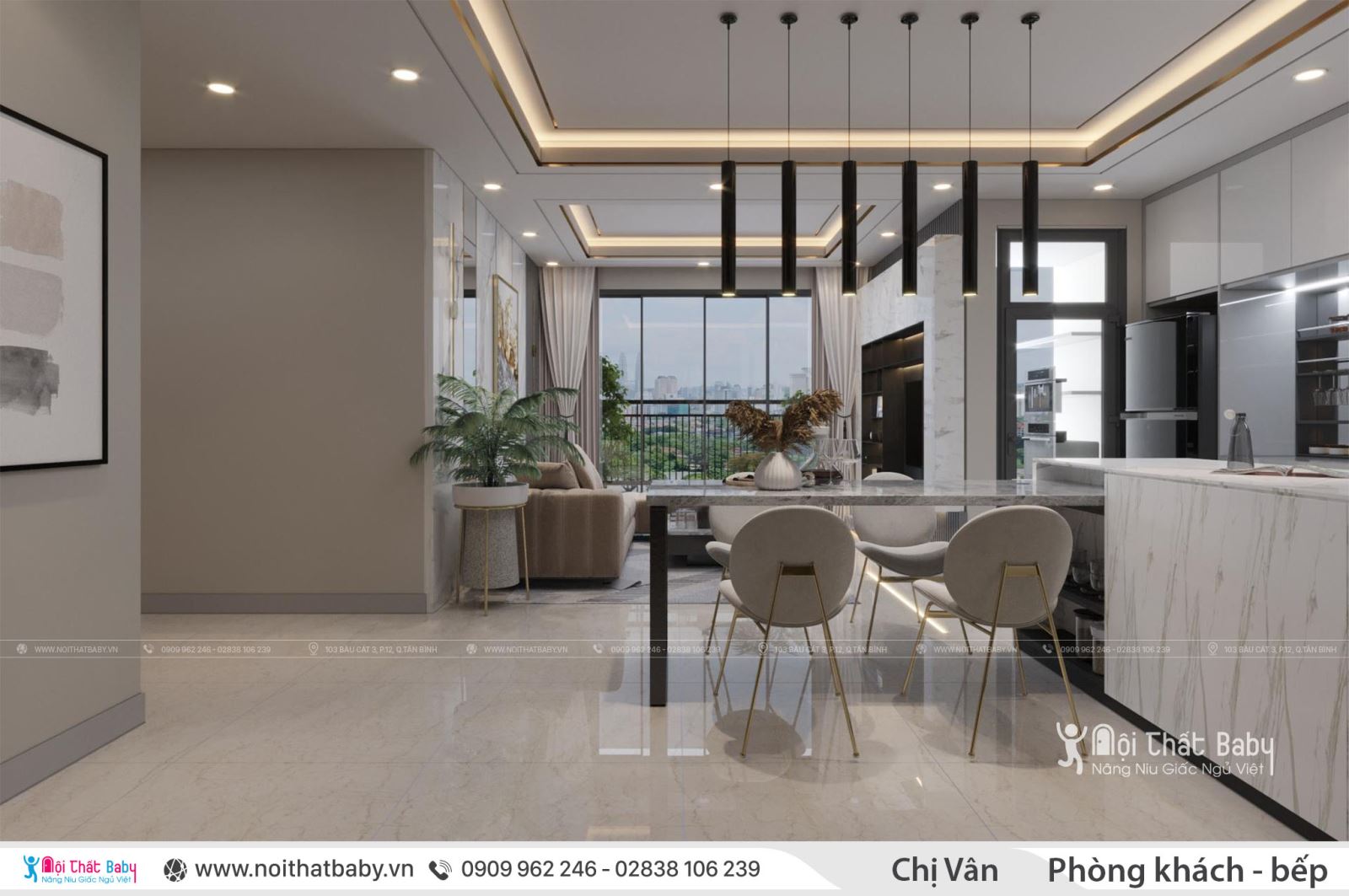 Thiết kế nội thất chung cư Celadon City - Chị Vân 